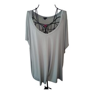 Torrid size 4 pullover blouse tunic teal green